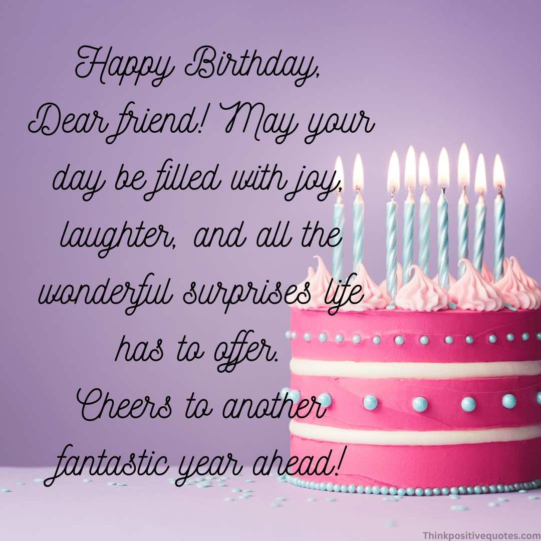 Simple birthday wishes for friend - Think Positive Quotes
