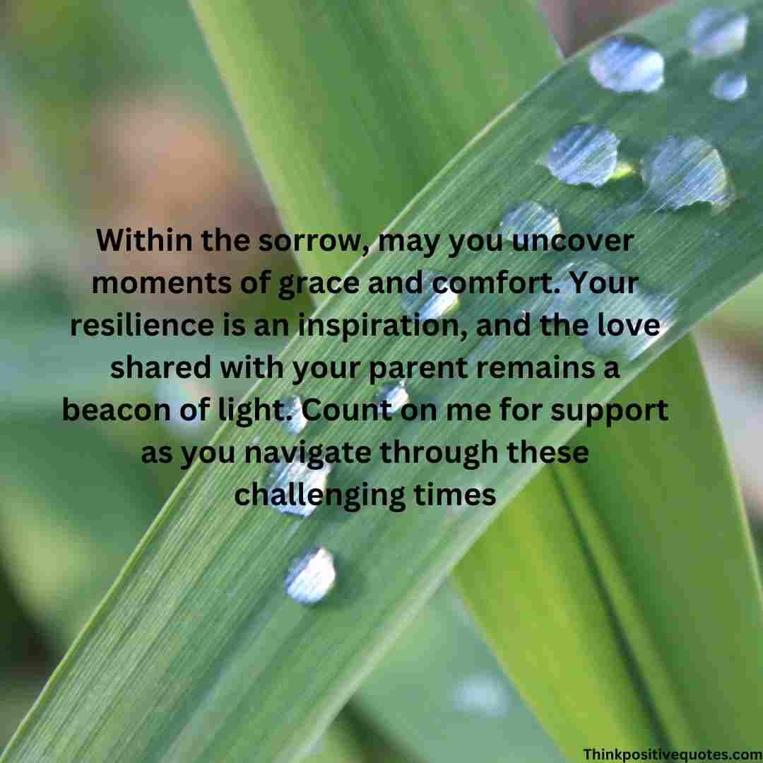 Words of encouragement for a friend with a dying parent